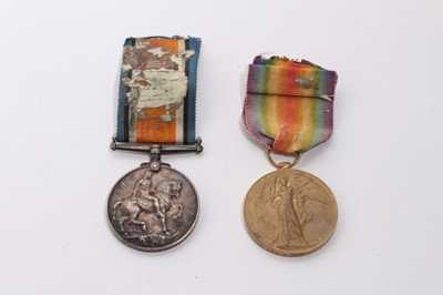 Lot 766 - First World War Casulty Pair comprising War and Victory medals named to 1611 PTE E. C. Cox, Essex R.