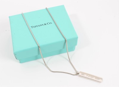 Lot 243 - Tiffany & Co. silver pendant on chain, boxed