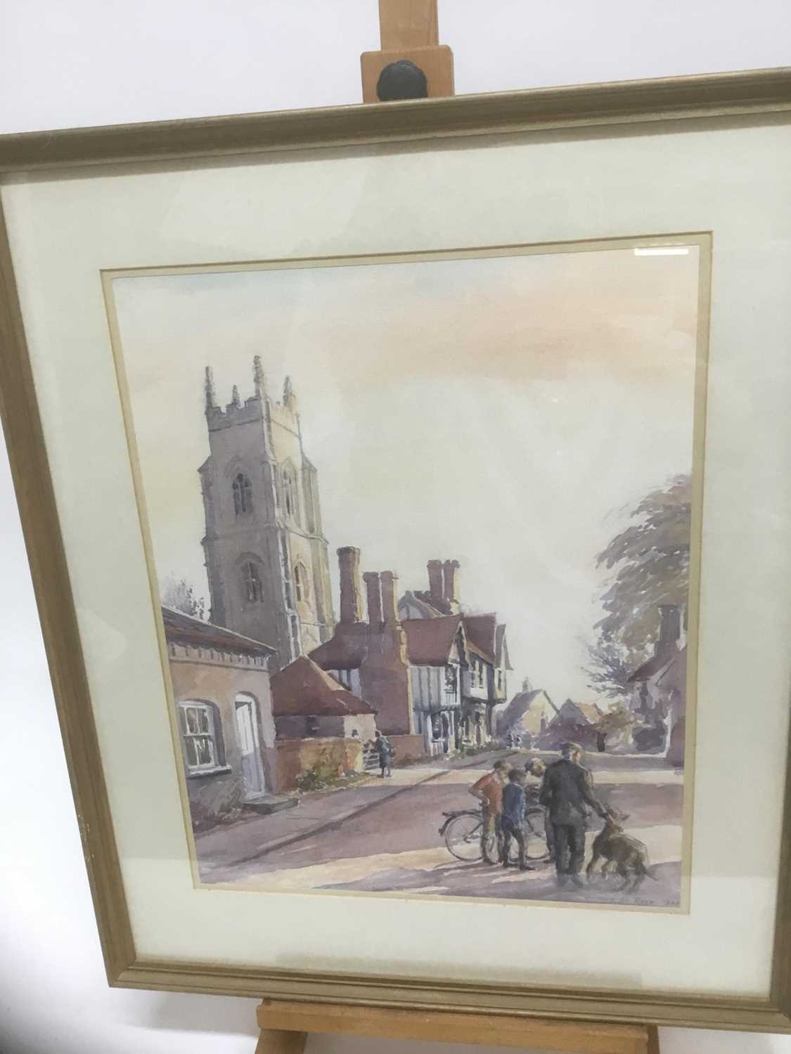 Lot 161 - Anthea Du Rose (contemporary) watercolour- Stoke by Nayland