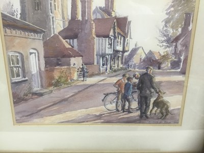 Lot 161 - Anthea Du Rose (contemporary) watercolour- Stoke by Nayland