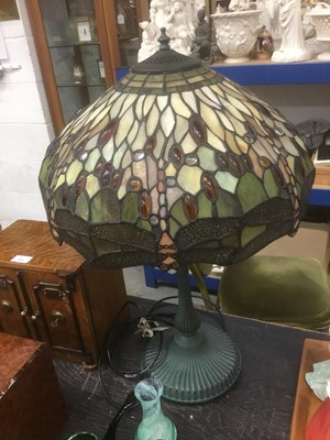 Lot 154 - Tiffany style lamp