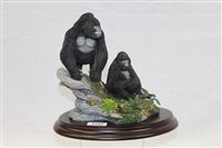 Lot 1147 - Country Artists sculpture of Gorillas - Mists...