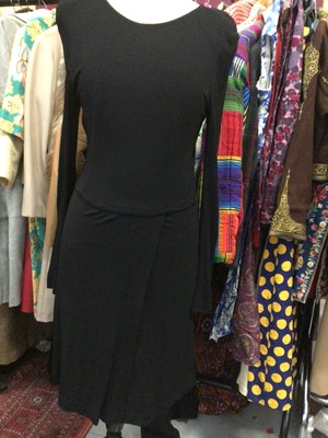 Lot 1993 - A selection of Ladies vintage clothing makes include Escada Silk Blouse. Lucia Trousers,  Black Jacket by Vera Mont,  Dress by Georges Rech plus other items.