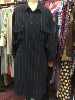 Lot 1993 - A selection of Ladies vintage clothing makes include Escada Silk Blouse. Lucia Trousers,  Black Jacket by Vera Mont,  Dress by Georges Rech plus other items.