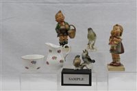 Lot 1151 - Five Hummel figures, two Karl Ens birds, Crown...