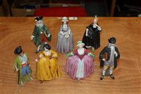 Lot 1152 - Group of seven German porcelain figures of The...