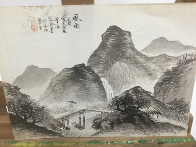 Lot 111 - Collection of Chinese / Hong Kong pictures and watercolours, some signed and one dated (6)