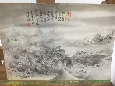 Lot 326 - Collection of Chinese / Hong Kong pictures and watercolours, some signed and one dated (6)