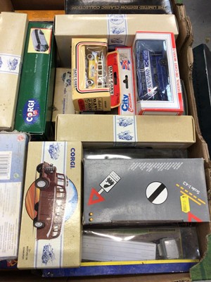 Lot 1741 - Two boxes of assorted Diecast to include Corgi etc