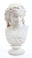 Lot 1154 - Victorian Copeland Parian bust of Miranda made...