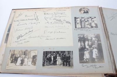 Lot 1252 - Victorian and Edwardian Family photographs in albums including golf, Winter sports, Dunston Hall interior and exterior, hunting, 1930's wedding