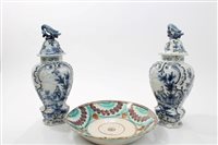 Lot 1157 - Pair 19th century Dutch Delft blue and white...