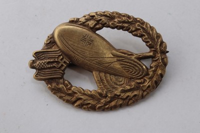 Lot 781 - Second World War Nazi German Army Balloon Observers badge with narrow pin backing