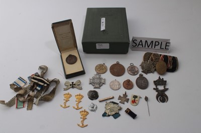 Lot 773 - Second World War New Zealand War Service medal, together with Second World War Defence medal and War medals, together with a group of First World War Imperial German badges and decorations