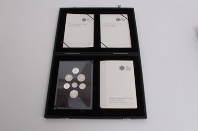 Lot 446 - GB - The Royal Mint issued silver proof seven coin set 'Emblems of Britain' 2008 (cased with certificates of authenticity) (1 coin set)