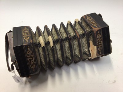 Lot 2055 - Jeffries concertina in leather case