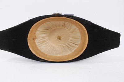 Lot 747 - George V Court Officials' Bicorn hat with silver and gold bullion, red and white feather plume , oginal silk and leather lining