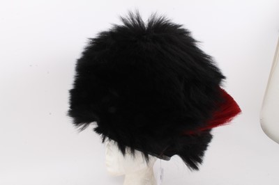 Lot 751 - Elizabeth II Guardsmen's bearskin with red hackle