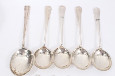 Lot 184 - Group of various silver cutlery