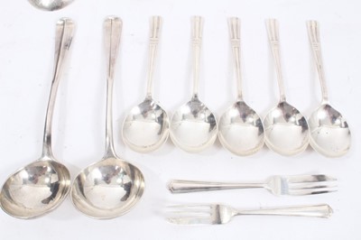 Lot 184 - Group of various silver cutlery