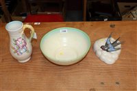 Lot 1166 - Three pieces of Clarice Cliff - bowl with...