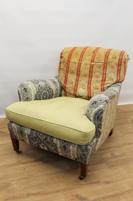 Lot 1400 - Late 19th / early 20th century easy chair by Howard & Sons Ltd.