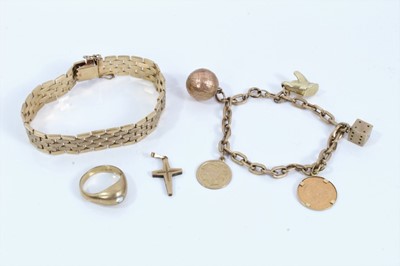 Lot 248 - Group German gold (stamped 333) jewellery