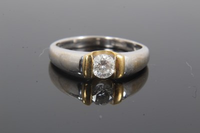 Lot 258 - 18ct white gold diamond single stone ring