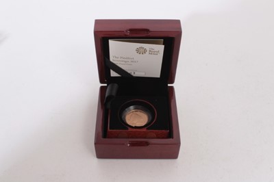 Lot 449 - G.B. - The Royal Mint issued Gold Proof Piedfort Sovereign 2017, (cased with certificate of authenticity) (1 coin)