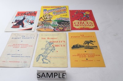 Lot 1331 - Approximately 40 Circus programmes