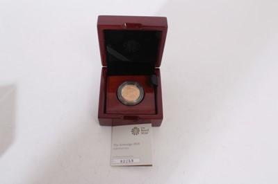 Lot 451 - G.B. - The Royal Mint issued Gold Proof Sovereign 2018 (cased with certification of authenticity), (1 coin)