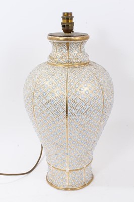 Lot 57 - 18th/19th century porcelain vase with lamp fitting