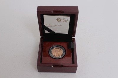 Lot 453 - G.B. - The Royal Mint issued Gold Proof Sovereign 2020 (cased with certification of authenticity), (1 coin)