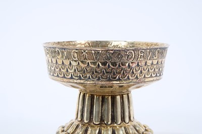 Lot 427 - Edwardian silver gilt replica of "The Tudor Cup" by Nathan and Hayes