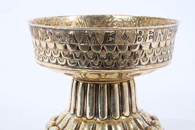 Lot 427 - Edwardian silver gilt replica of "The Tudor Cup" by Nathan and Hayes