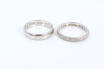 Lot 273 - Two platinum wedding rings