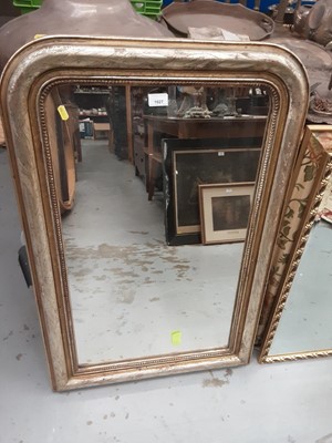 Lot 1027 - Late Victorian gilt framed wall mirror, three others and a painted mirror