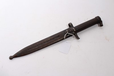 Lot 973 - Swedish Mauser Bayonet in scabbard stamped I16 No. 459.