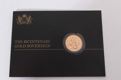 Lot 491 - G.B. - Gold sovereign Elizabeth II 'Bicentenary' 2017 UNC (1 coin)