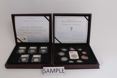 Lot 492 - World - Mixed Westminster and Jubliee Mint issued coin sets and singles to include 'Ancient Egypt' gold plated twenty four coin collection 2013, Date Stamp Collections, Silver proof 'Remembrance Da...