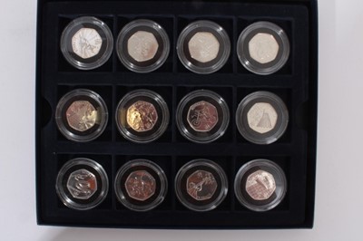 Lot 505 - G.B. - The Royal Mint London 2012 Sports Collection fifty pence coin collection, set of 12 coins (In Westminster Box with certificates of authentication)