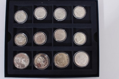 Lot 506 - U.S. - The U.S. Classics silver coin collection comprising of One Dollar x 4 and Half Dollars x 8 (In Westminster Box with certificate of authentication) (1 coin set)