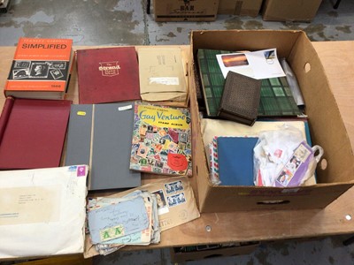 Lot 1352 - Box of stamps, GB and World, in albums and loose.