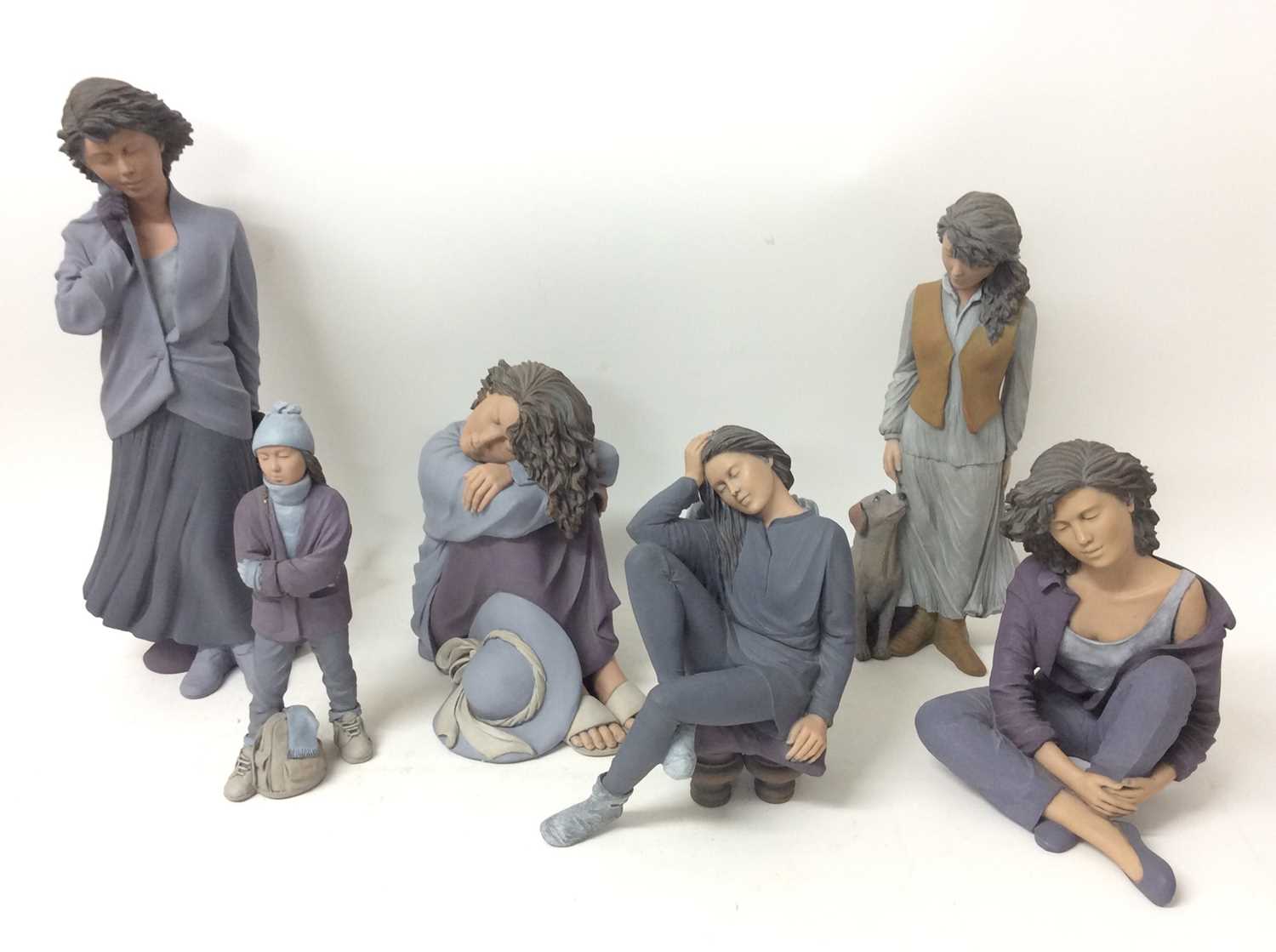 Lot 1139 - Collection of six Spanish limited edition Elisa resin figures