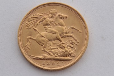 Lot 567 - G.B. - Gold Sovereign Victoria JH 1892S VF (1 coin)