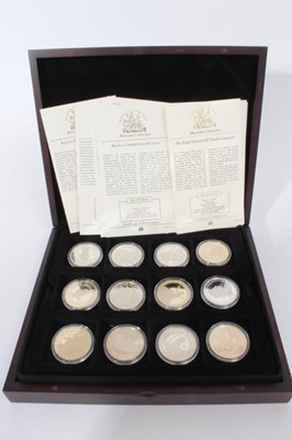 Lot 519 - G.B. - The Historic Coins of Great Britain silver with 22ct gold plate 12 coin 'Museum Collection' each weighing 20gms (cased with certificates of authenticity) ((1 coin set)