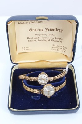 Lot 291 - Two 1960s ladies 9ct gold Thompson Wilkins wristwatches