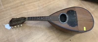 Lot 2067 - Old Mandolin with paper label to interior 'Pietro Tonelli, Napoli