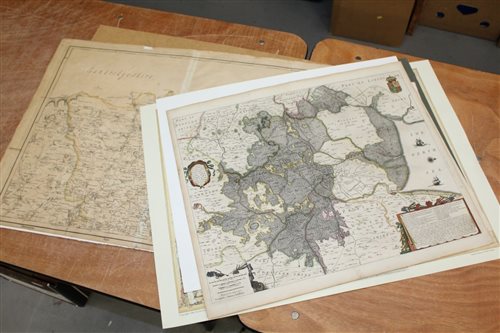 Lot 1293 - Selection of maps including Cambridgeshire