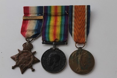 Lot 846 - First World War 'Mons Star' trio, comprising 1914 Star with 5th Aug - 22nd Nov 1914